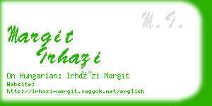 margit irhazi business card